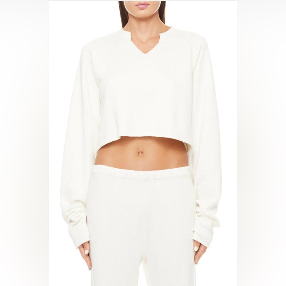 Éterne Raglan Sweatshirt in Cream Sz L NWT